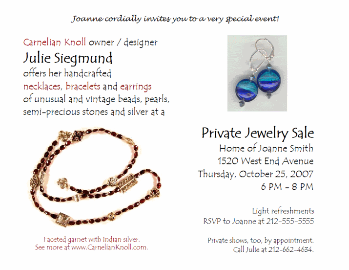 Sample home show invitation