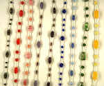 0017: Necklace sampler: silver and vintage glass