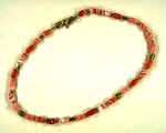 0021: Japanese lampwork glass with Indian silver necklace