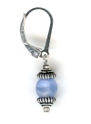 0073: baby blue glass with sterling "twist" earrings