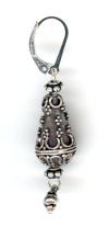 0078: Bali silver tear drops with drop