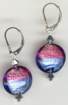 0100: rubino and baby blue foil lentil earrings