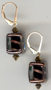 0110: jet and copper lantern earrings