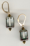 0112: clear and copper glass "lantern" earrings