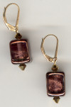 0114: Purple and copper "lantern" earrings