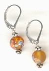 0140: fosted amber mille fiori earrings