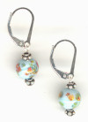 0141: baby blue  mille fiori earrings
