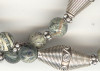 0145: Zebra dolomite and sterling silver necklace