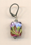 20110020: Hand lampworked glass from California with sterling silver from Turkey