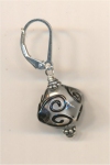20110025: Hank lampworked glass from California with sterling silver from Turkey